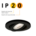 LAMPAMI - lampa sufitowa do łazienki, lampa do biura, lampa biurowa, oczko sufitowe czarne, czarna oprawa stropowa