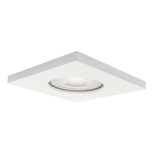 LAMPAMI - lampa sufitowa do łazienki, lampa do biura, lampa biurowa, oczko sufitowe białe, biała oprawa stropowa kwadratowa