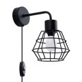LAMPAMI - kinkiet nowoczesny, kinkiet loftowy, czarna lampa na ścianę, kinkiet do salonu, czarny kinkiet loftowy