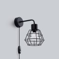 LAMPAMI - kinkiet nowoczesny, kinkiet loftowy, czarna lampa na ścianę, kinkiet do salonu, czarny kinkiet loftowy