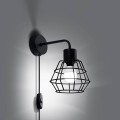 LAMPAMI - kinkiet nowoczesny, kinkiet loftowy, czarna lampa na ścianę, kinkiet do salonu, czarny kinkiet loftowy