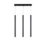 Lampa wisząca tuby sufitowe czarne 150 cm Lungo 3xG9