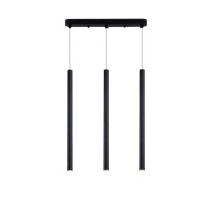 Lampa wisząca tuby sufitowe czarne 150 cm Lungo 3xG9