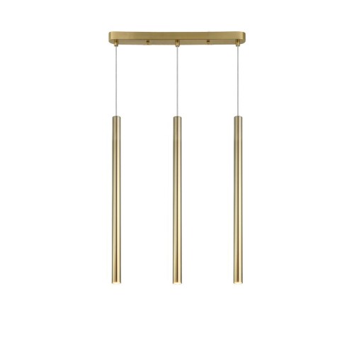 LAMPAMI - lampa wisząca złota, tuby wiszące, złota lampa wisząca, lampa nad stół