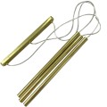 LAMPAMI - lampa wisząca złota, tuby wiszące, złota lampa wisząca, lampa nad stół
