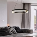LAMPAMI - żyrandol nowoczesny ledowy, lampa wisząca czarna, żyrandol do salonu, żyrandol nowoczesny czarny