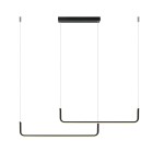 Nowoczesna lampa wisząca ledowa czarna 180 cm Malawi 2xLED