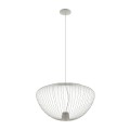 LAMPAMI - metalowa lampa wisząca nowoczesna, szara lampa wisząca długa, lampa na klatkę schodową