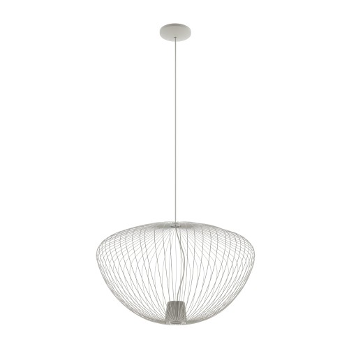LAMPAMI - metalowa lampa wisząca nowoczesna, szara lampa wisząca długa, lampa na klatkę schodową