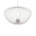 LAMPAMI - metalowa lampa wisząca nowoczesna, szara lampa wisząca długa, lampa na klatkę schodową