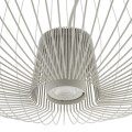 LAMPAMI - metalowa lampa wisząca nowoczesna, szara lampa wisząca długa, lampa na klatkę schodową