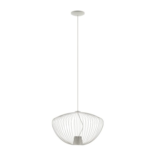 LAMPAMI - długa lampa wisząca szara, szara lampa nowoczesna, szara lampa wisząca do salonu, żyrandol nowoczesny