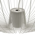 LAMPAMI - długa lampa wisząca szara, szara lampa nowoczesna, szara lampa wisząca do salonu, żyrandol nowoczesny