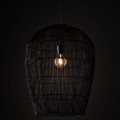 LAMPAMI - lampa sufitowa BOHO, żyrandol BOHO, czarna lampa w stylu boho, lampa boho do salonu