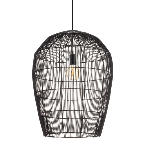 LAMPAMI - lampa sufitowa BOHO, żyrandol BOHO, czarna lampa w stylu boho, lampa boho do salonu