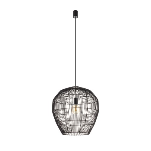 LAMPAMI - lampa sufitowa BOHO, żyrandol BOHO, czarna lampa w stylu boho, lampa boho do salonu