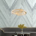 LAMPAMI - lampa wisząca złota nowoczesna, złota lampa ledowa, żyrandol nowoczesny do salonu
