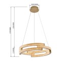LAMPAMI - lampa wisząca złota nowoczesna, złota lampa ledowa, żyrandol nowoczesny do salonu