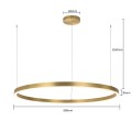 LAMPAMI - lampa wisząca złota nowoczesna, złota lampa ledowa, nowoczesna lampa do salonu, żyrandol nowoczesny do salonu