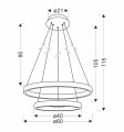 LAMPAMI - lampa wisząca złota nowoczesna szkic