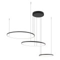 LAMPAMI - żyrandol czarny ledowy, czarna lampa sufitowa wisząca, lampa nad stół, czarna lampa ledowa nowoczesna