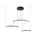 LAMPAMI - żyrandol czarny ledowy, czarna lampa sufitowa wisząca, lampa nad stół, czarna lampa ledowa nowoczesna