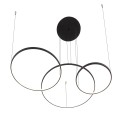 LAMPAMI - żyrandol czarny ledowy, czarna lampa sufitowa wisząca, lampa nad stół, czarna lampa ledowa nowoczesna