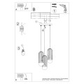 LAMPAMI - biała lampa sufitowa szkic