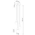 LAMPAMI - lampa wisząca z drewnem szkic