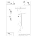 LAMPAMI - lampa wisząca z drewnem szkic