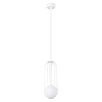 Biała lampa wisząca pojedyncza BRINA 1 