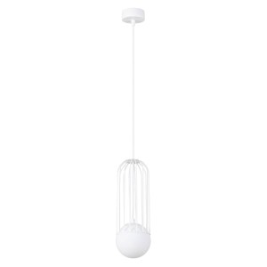 Biała lampa wisząca pojedyncza BRINA 1 