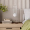 LAMPAMI - biała lampa wisząca, lampa wisząca pojedyncza, lampa nad wyspę, klosze białe kule, lampa przy lustrze