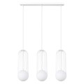 LAMPAMI - biała lampa sufitowa, lampa do salonu, lampa białe kule, lampa do sypialni, żyrandol białe kule