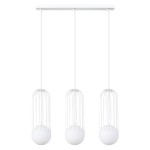 Biała lampa wisząca potrójna BRINA 3L