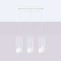 LAMPAMI - biała lampa sufitowa, lampa do salonu, lampa białe kule, lampa do sypialni, żyrandol białe kule