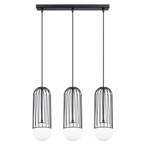 Czarna lampa wisząca potrójna BRINA 3L
