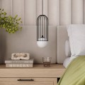LAMPAMI - czarna lampa sufitowa, lampa do salonu, lampa białe kule, lampa nad stół do jadalni, żyrandol białe kule