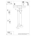 LAMPAMI - czarna lampa sufitowa szkic