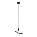 LAMPAMI - czarna lampa wisząca, lampa wisząca pojedyncza, lampa nad wyspę, klosze białe kule, lampa przy lustrze