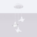LAMPAMI - biała lampa sufitowa, lampa do salonu, lampa białe kule, lampa do sypialni, żyrandol białe kule
