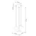 LAMPAMI - lampa białe kule szkic