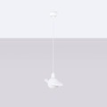 LAMPAMI - biała lampa wisząca, lampa wisząca pojedyncza, lampa nad wyspę, klosze białe kule, lampa przy lustrze