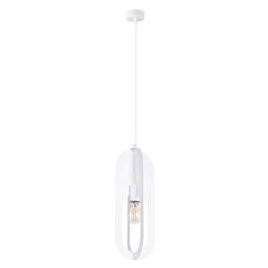 Biała lampa wisząca metalowa 140 cm NICUS 1