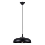 Czarna lampa nad wyspę kuchenną wisząca 1xE27 GINA