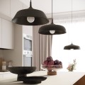 LAMPAMI - nowoczesna lampa wisząca, lampa kuchenna wisząca pojedyncza drewno, lampa nad okrągły stół