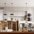 LAMPAMI - nowoczesna lampa wisząca, lampa kuchenna wisząca pojedyncza drewno, lampa nad okrągły stół