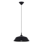 Czarna lampa nad wyspę kuchenną wisząca 1xE27 FRIKA