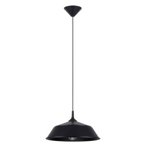 LAMPAMI - nowoczesna lampa wisząca, lampa kuchenna wisząca pojedyncza, lampa nad okrągły stół, czarna lampa nad wyspę kuchenną