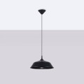LAMPAMI - nowoczesna lampa wisząca, lampa kuchenna wisząca pojedyncza, lampa nad okrągły stół, czarna lampa nad wyspę kuchenną